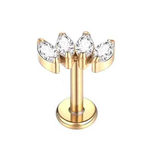 Lotus Flat Back Studs - SKYRYL