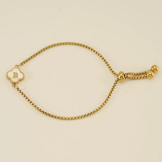Alpha Clover Bracelet ( A-Z)