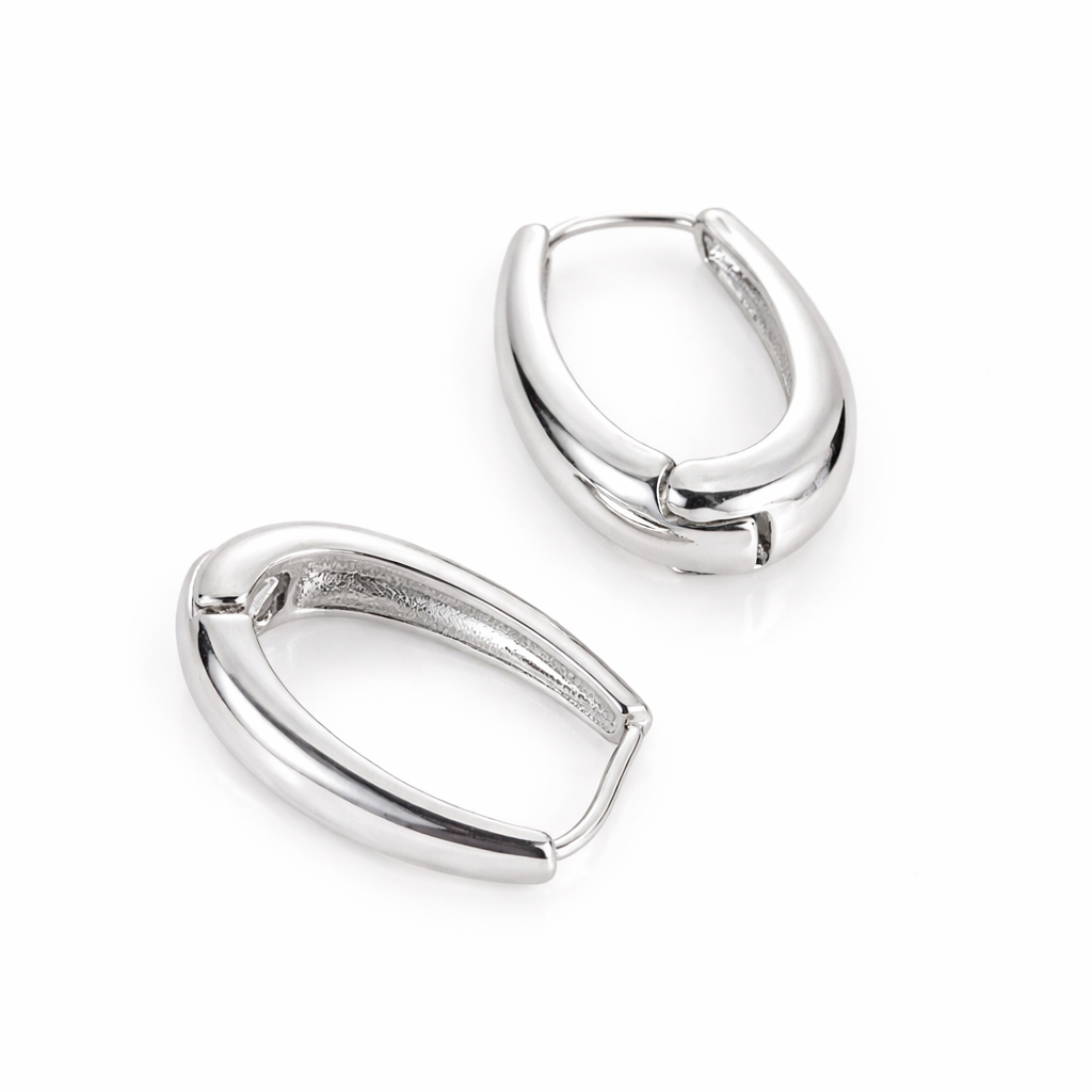 Silk Curve Hoops