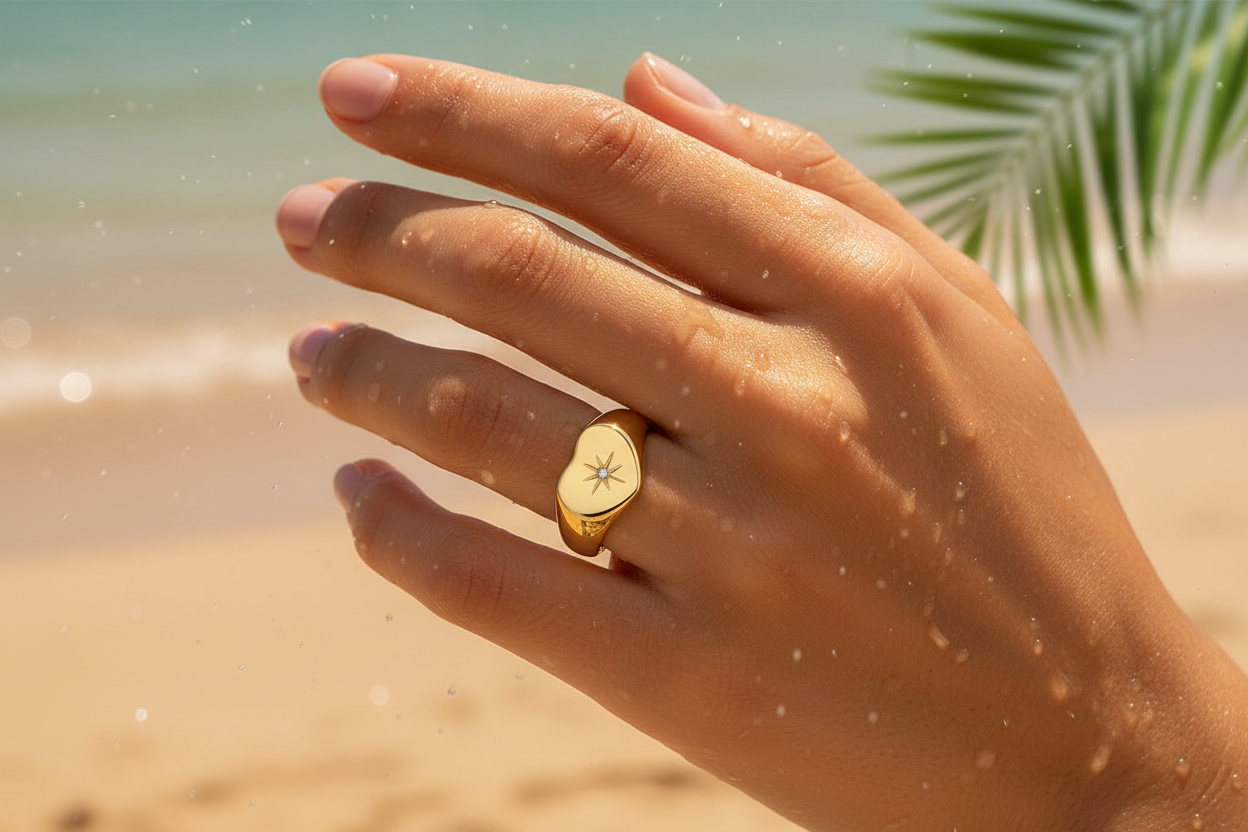 Starlit Heart Ring