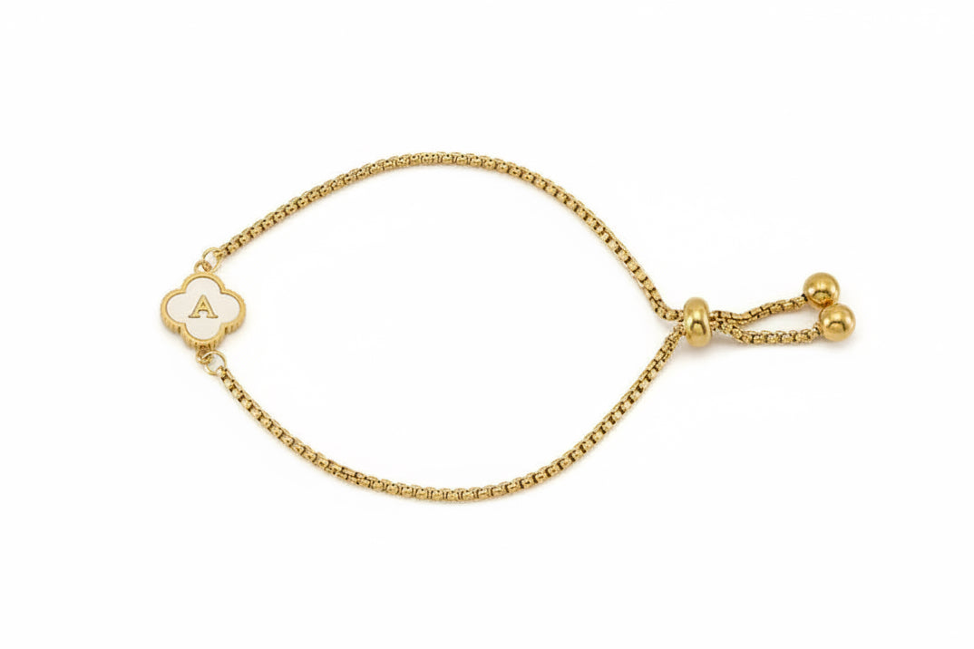 Alpha Clover Bracelet ( A-Z)