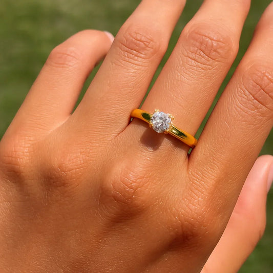 Diamond Verta Band Ring - SKYRYL