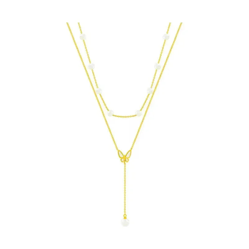 Papillon Pearl Necklace - SKYRYL