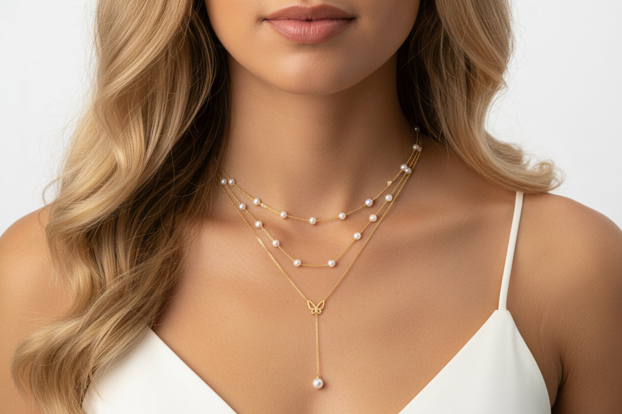 Papillon Pearl Necklace