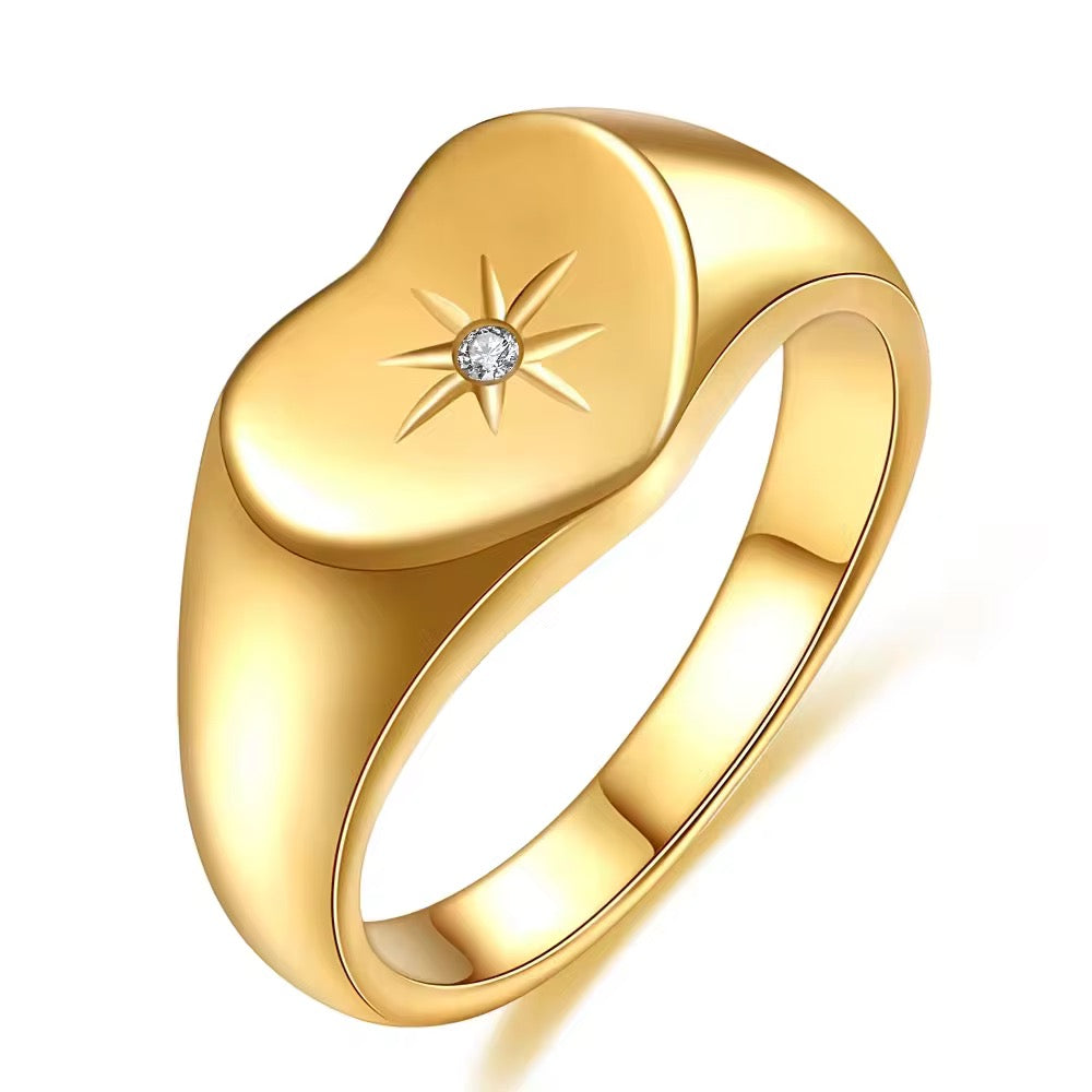 Starlit Heart Ring