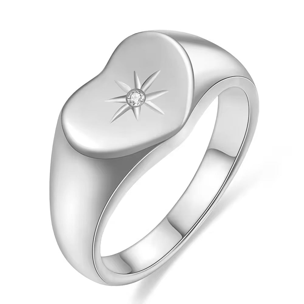 Starlit Heart Ring