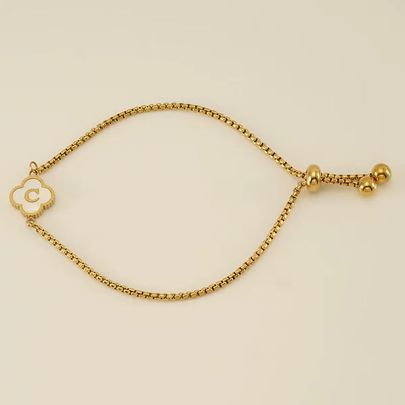 Alpha Clover Bracelet ( A-Z)