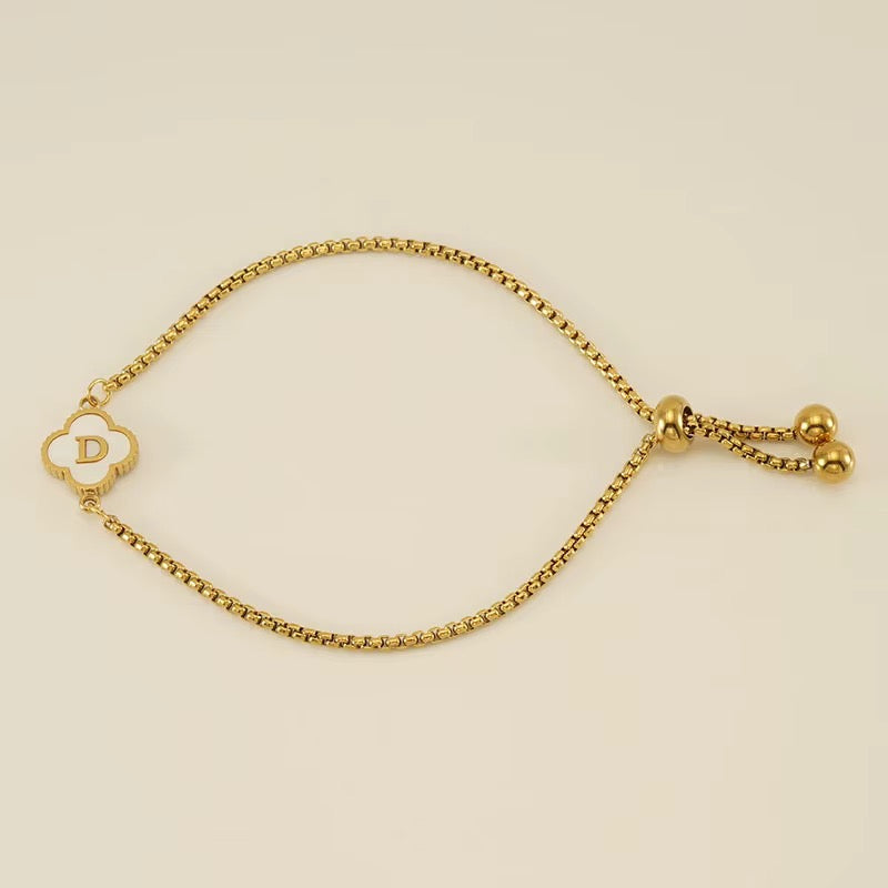 Alpha Clover Bracelet ( A-Z)