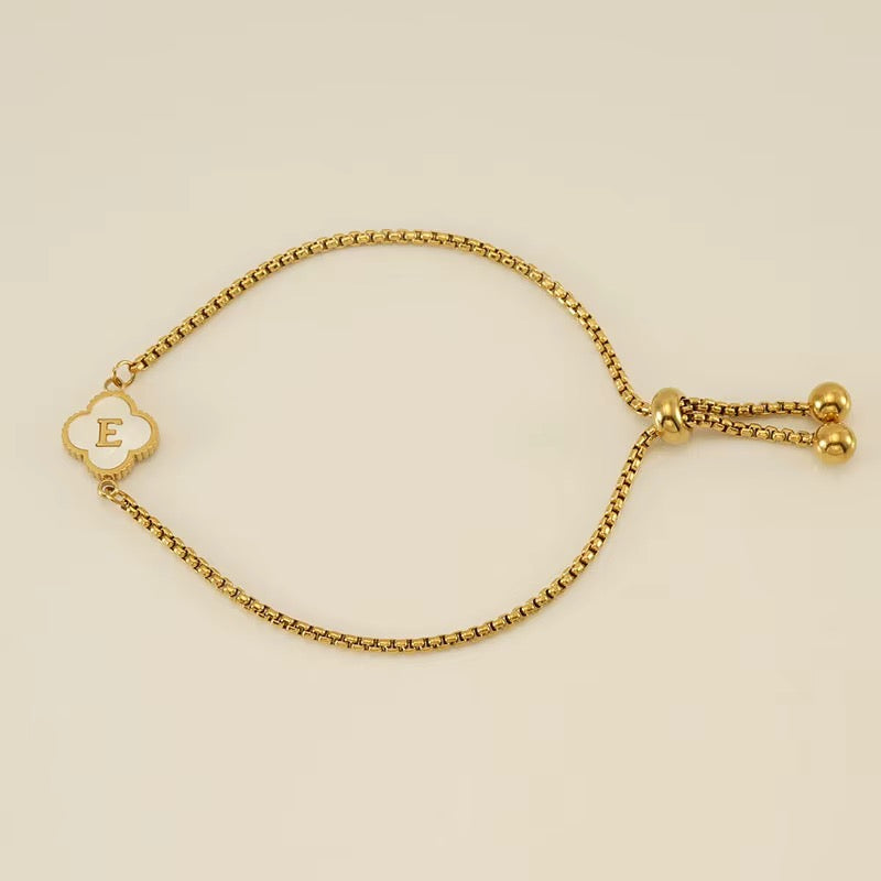 Alpha Clover Bracelet ( A-Z)