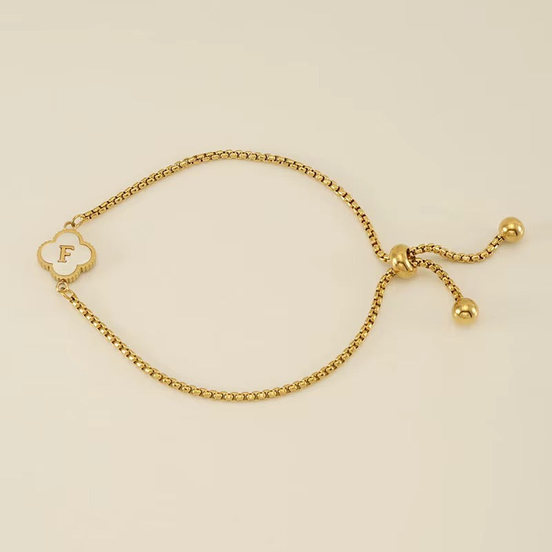 Alpha Clover Bracelet ( A-Z)