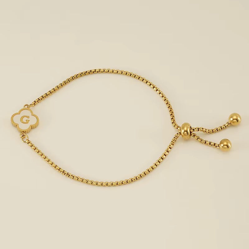 Alpha Clover Bracelet ( A-Z)