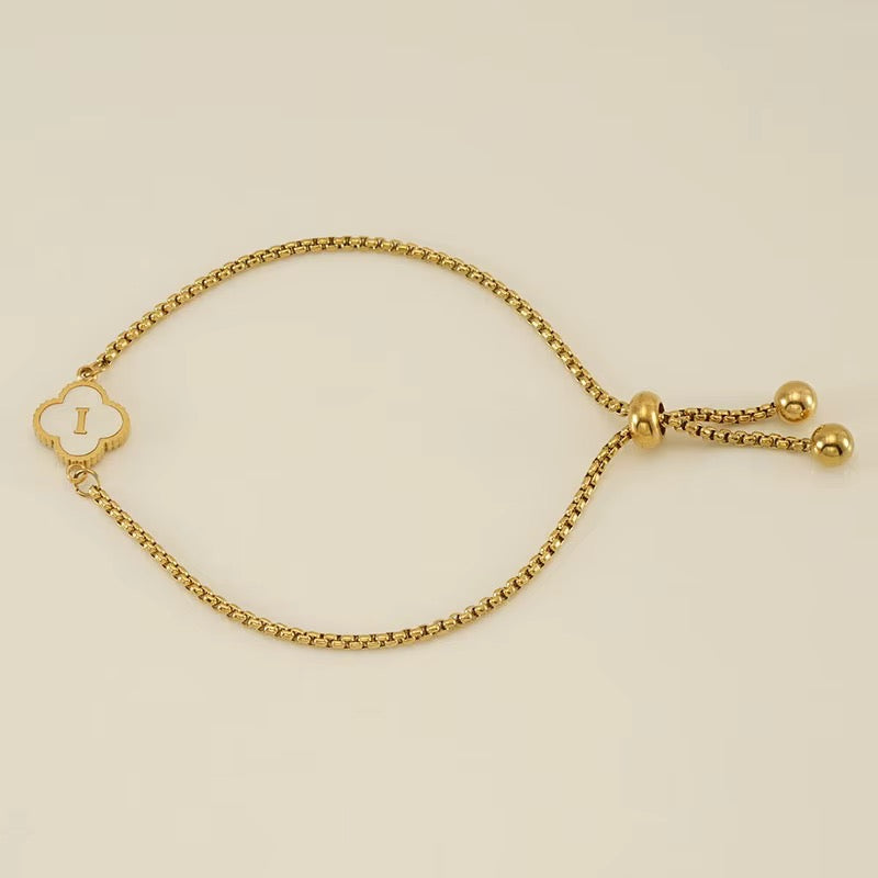 Alpha Clover Bracelet ( A-Z)