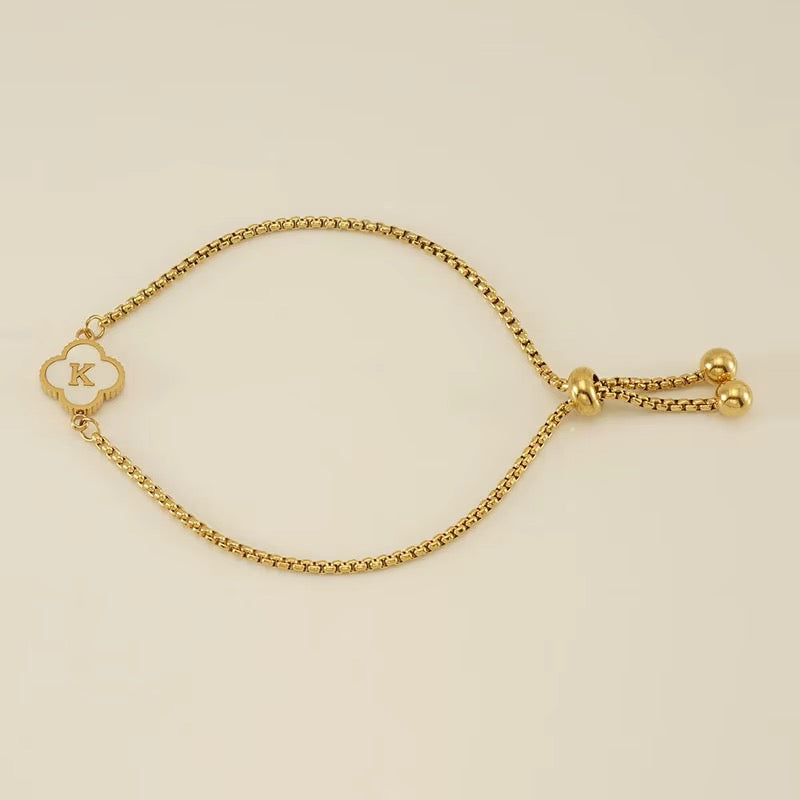 Alpha Clover Bracelet ( A-Z)