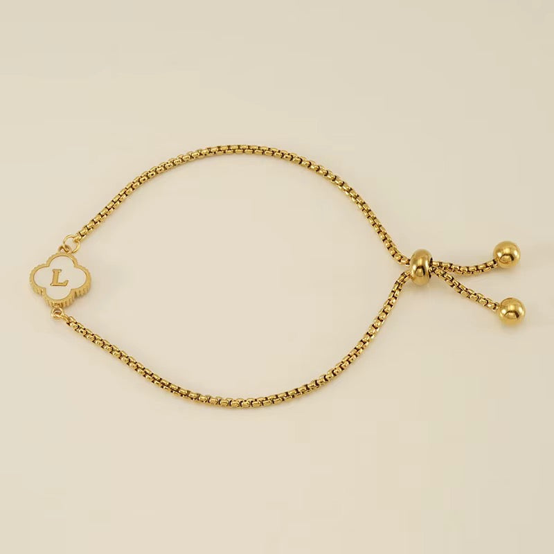 Alpha Clover Bracelet ( A-Z)