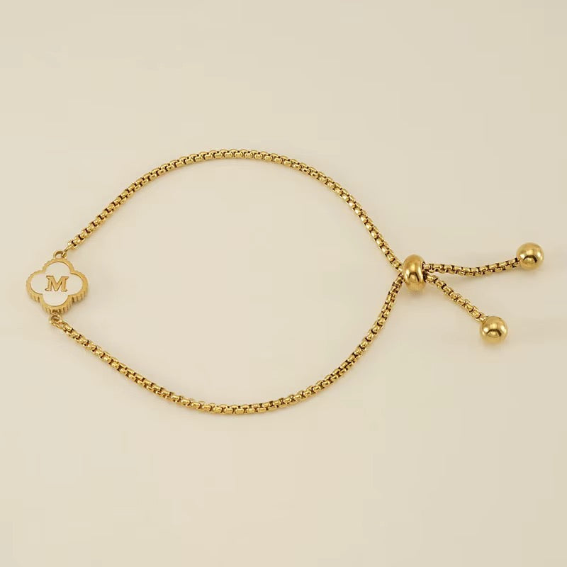 Alpha Clover Bracelet ( A-Z)