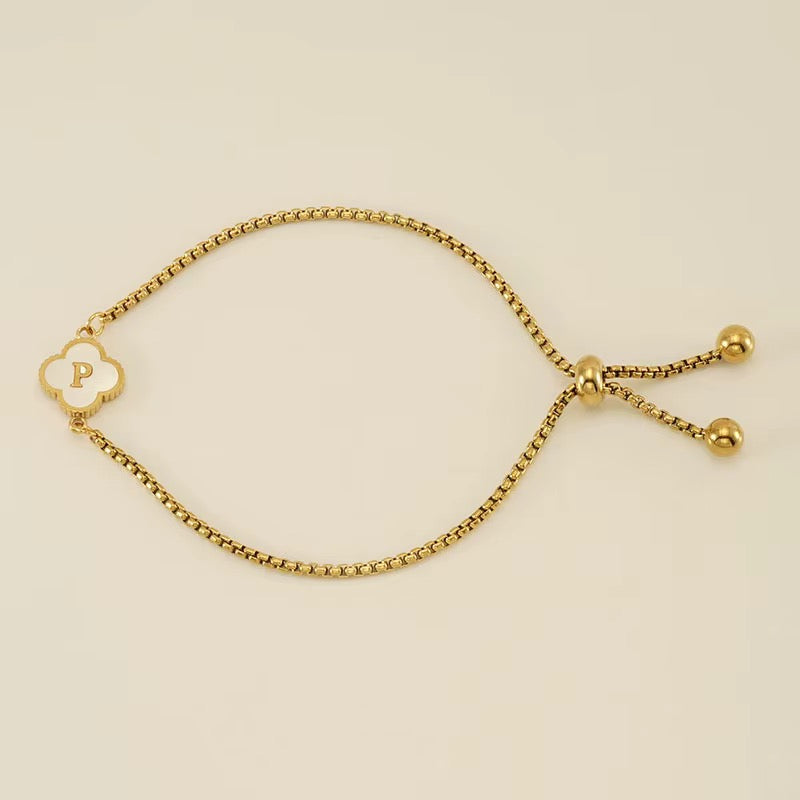 Alpha Clover Bracelet ( A-Z)