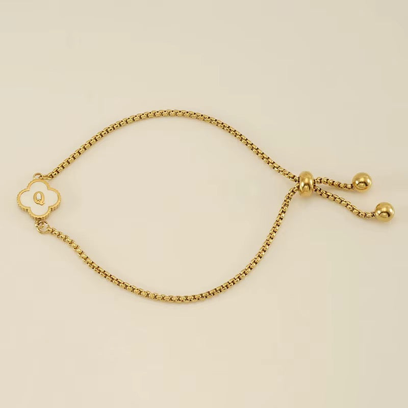 Alpha Clover Bracelet ( A-Z)