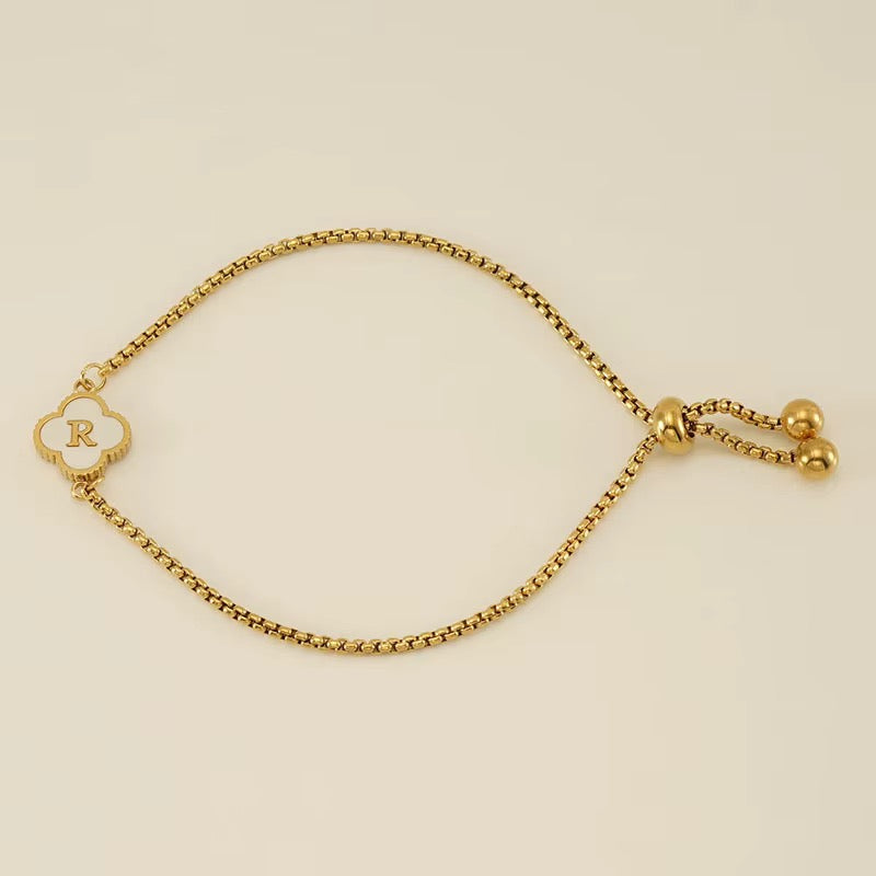 Alpha Clover Bracelet ( A-Z)