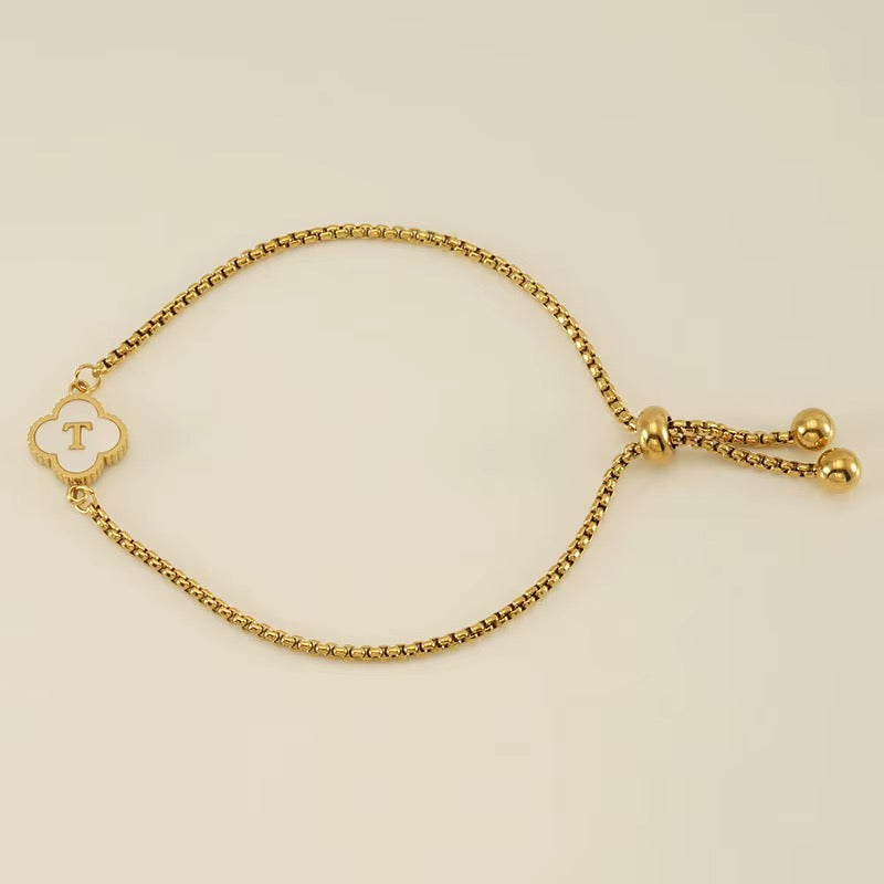 Alpha Clover Bracelet ( A-Z)