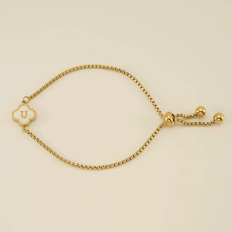 Alpha Clover Bracelet ( A-Z)