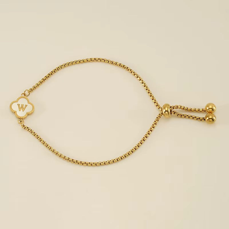 Alpha Clover Bracelet ( A-Z)