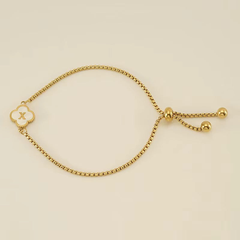 Alpha Clover Bracelet ( A-Z)