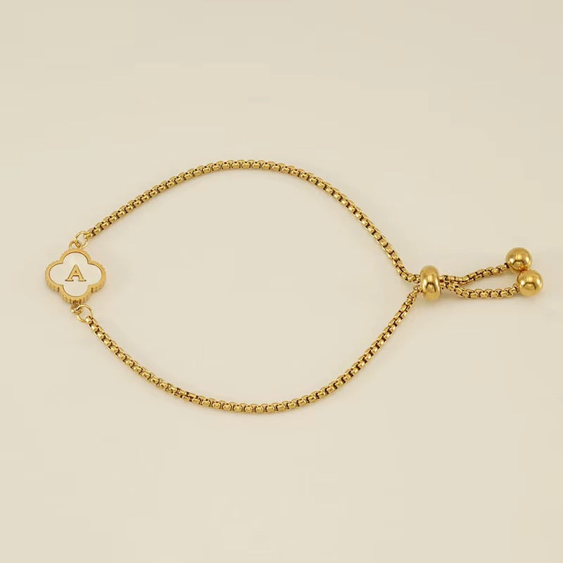 Alpha Clover Bracelet ( A-Z)